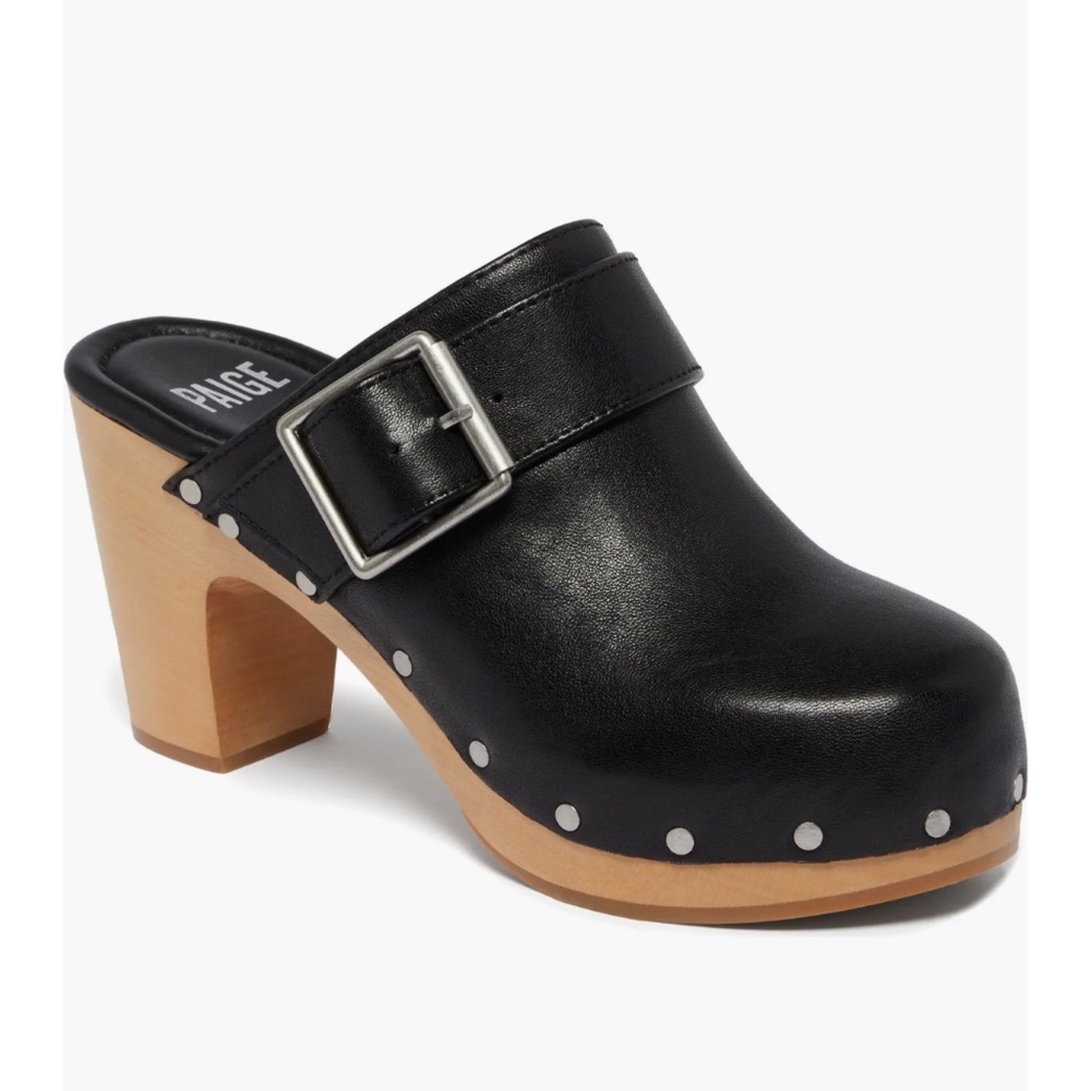 PAIGE Rosie Leather Studded Clog size 6.5
